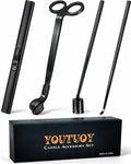 4 in 1 Candle Accessory Set, Matte Black