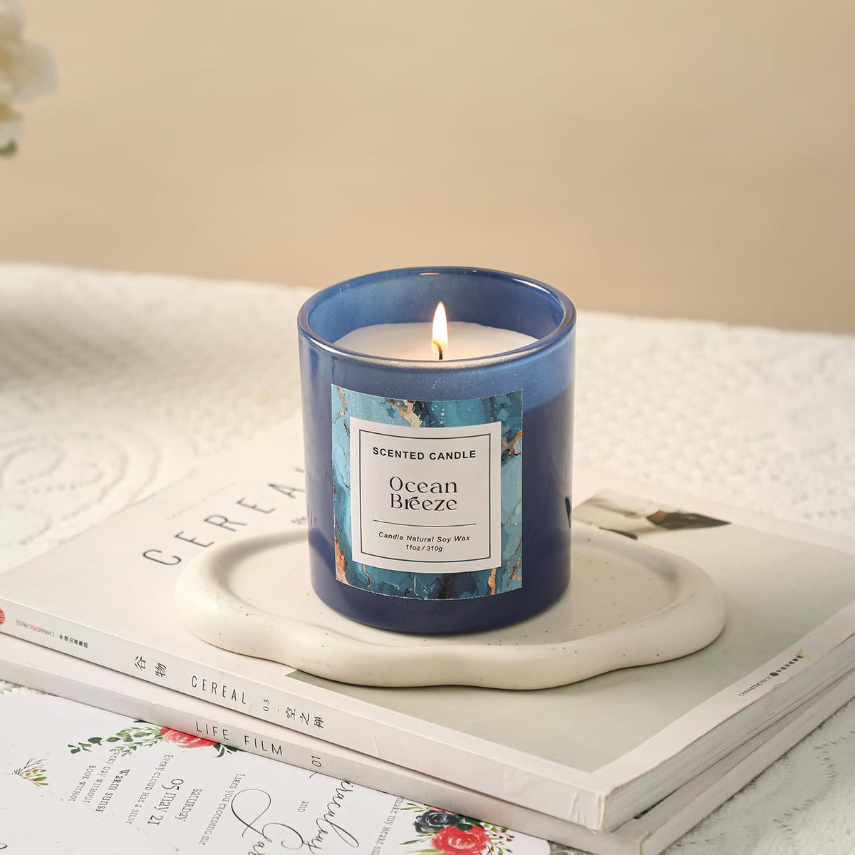 Ocean Breeze Candle,Beach Candle,Ocean Scented Candle,11 Oz